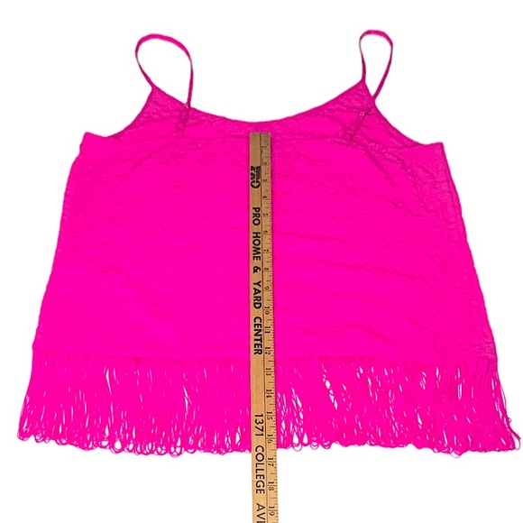 Lilly Pulitzer Neem Berry Sangria Strappy Fringe Textured Tank Top Blouse L EUC! - Picture 9 of 15